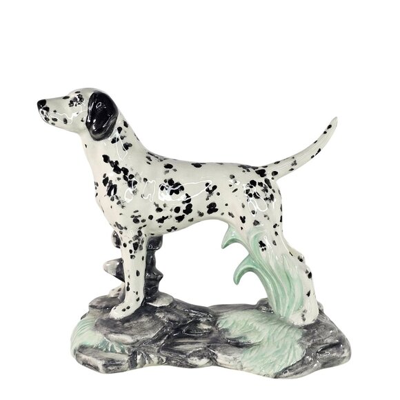 Dalmatian Figurine Porcelain Dog Statue Figurine Hand-Painted Decor Vintage - Picture 2 of 8